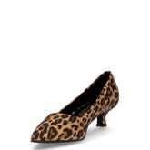 Décolleté a punta in ecopelle leo beige | Boscaini Scarpe