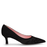 Décolleté in ecopelle con dettaglio ricamato nero | Boscaini Scarpe