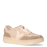 Sneaker in tessuto e suede con dettagli sfrangiati beige - Sneakers Donna | Boscaini Scarpe
