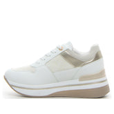 Sneaker con zeppa white gold - SALDI Sneakers Donna | Boscaini Scarpe