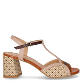 Sandalo con tacco in pelle nude - DU SIMON | Boscaini Scarpe