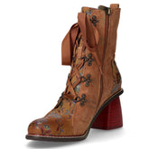 Tronchetto con zip in pelle marrone | Boscaini Scarpe
