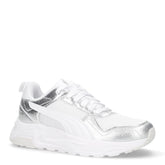 Trinity 2 sneaker in tessuto ed ecopelle bianco argento | Boscaini Scarpe