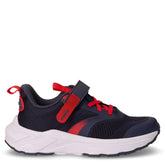 Snipe 4 JR sneaker in tessuto ed ecopelle bambino blu corsaro rosso | Boscaini Scarpe
