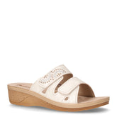 Ciabatta con zeppa in ecopelle bianco | Boscaini Scarpe