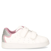 Eclyper sneaker in ecopelle e tessuto bambina bianco rosa - GEOX BAMBINO | Boscaini Scarpe