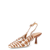 Décolleté slingback a punta white camel | Boscaini Scarpe