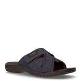 Ciabatta aperta in ecopelle blu | Boscaini Scarpe