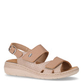 Sandalo in ecopelle con strappi taupe - Comfort Donna | Boscaini Scarpe