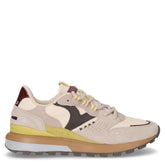 Luna nylon sneaker in pelle beige - VICTORIA | Boscaini Scarpe