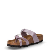 Mayari ciabatta in pelle orchidea | Boscaini Scarpe