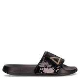 Slipper Beach Sequin ciabatta di gomma nero oro - SUN68 | Boscaini Scarpe