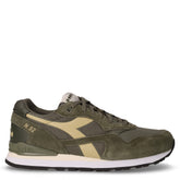 Advance sneaker in pelle scamosciata e tessuto verde rospo | Boscaini Scarpe