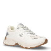 Sneaker in tessuto ed ecopelle bambina off white | Boscaini Scarpe