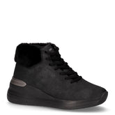 Sneaker in ecopelle con zeppa nero - Sneakers Donna | Boscaini Scarpe