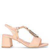 Sandalo in ecopelle con tacco rosa - Sandali Con Tacco Donna | Boscaini Scarpe