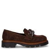 Mocassino California con catena in pelle marrone - Mocassini Donna | Boscaini Scarpe