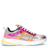 Sneaker in tessuto ed ecopellle fuxia multicolor | Boscaini Scarpe