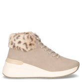 Sneaker in ecopelle con zeppa beige - Sneakers Donna | Boscaini Scarpe