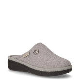 Alme ciabatta in tessuto con stella alpina cenere | Boscaini Scarpe