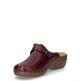 Ciabatta in ecopelle con zeppa bordeaux | Boscaini Scarpe