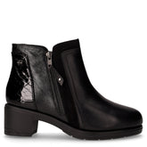 Tronchetto in pelle con zip nero | Boscaini Scarpe