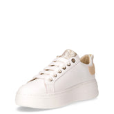 Sneaker con platform in pelle bianco | Boscaini Scarpe