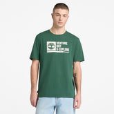 FRONT GRAPHIC SHORT SLEEVE TEE t-shirt in cotone verde - Abbigliamento Uomo | Boscaini Scarpe