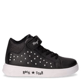 Sneaker in ecopelle con borchie bambina nero | Boscaini Scarpe