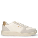 Sneaker in ecopelle off white oro | Boscaini Scarpe