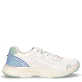 Curtis sneakers in ecopelle e tessuto bambina bianco azzurro | Boscaini Scarpe