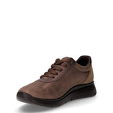 Sneaker comfort in pelle con zip taupe | Boscaini Scarpe