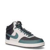 Court Vision Mid sneaker in ecopelle antracite verde | Boscaini Scarpe