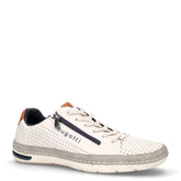 Sneaker in ecopelle traforata con zip laterale bianco | Boscaini Scarpe