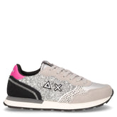 Ally glitter sneaker da ragazza in ecopelle argento - SUN68 | Boscaini Scarpe