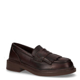 Mocassino in pelle con frangia cacao - GLORIA | Boscaini Scarpe