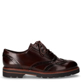Stringata in ecopelle stile inglese caffè brush | Boscaini Scarpe