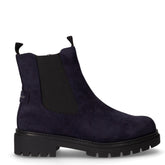 Stivaletto in tessuto scamosciato navy scuro | Boscaini Scarpe