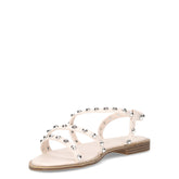 Sandalo con borchie off white | Boscaini Scarpe