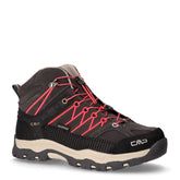 Rigel mid scarponcino trekking in pelle e tessuto waterproof cioccolato rosa | Boscaini Scarpe