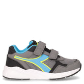 Falcon 5 sneaker in tessuto ed ecopelle bambino grigio | Boscaini Scarpe