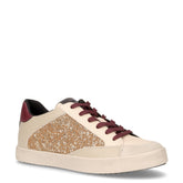 Blomiee sneaker glitterata in ecopelle papiro - GEOX DONNA | Boscaini Scarpe