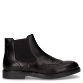 Stivaletto con zip laterale in pelle nero - Stivaletti Uomo | Boscaini Scarpe