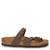 Gizeh ciabatta infradito in pelle mocca - Ciabatte Donna | Boscaini Scarpe