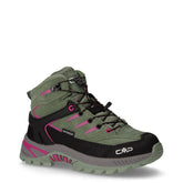 Rigel 2.0 Mid scarpa da trekking in pelle e tessuto bambina salvia amaranto | Boscaini Scarpe