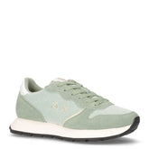 Ally Glitter Textile sneaker in pelle e tessuto verde - SUN68 | Boscaini Scarpe