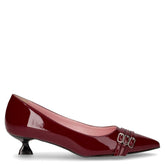 Décolleté a punta in ecopelle bordò vernice - DU SIMON | Boscaini Scarpe