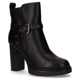 Tronchetto in ecopelle con fibbia decorativa nero | Boscaini Scarpe