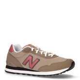 515 sneaker in tessuto ed ecopelle pietra marrone rosso - NEW BALANCE UOMO | Boscaini Scarpe