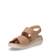 Sandalo in ecopelle con strappi taupe | Boscaini Scarpe